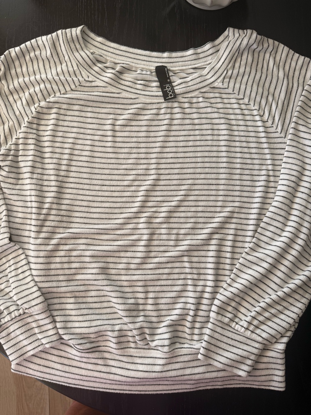 Bobi Los Angeles stripe top sweatshirt M